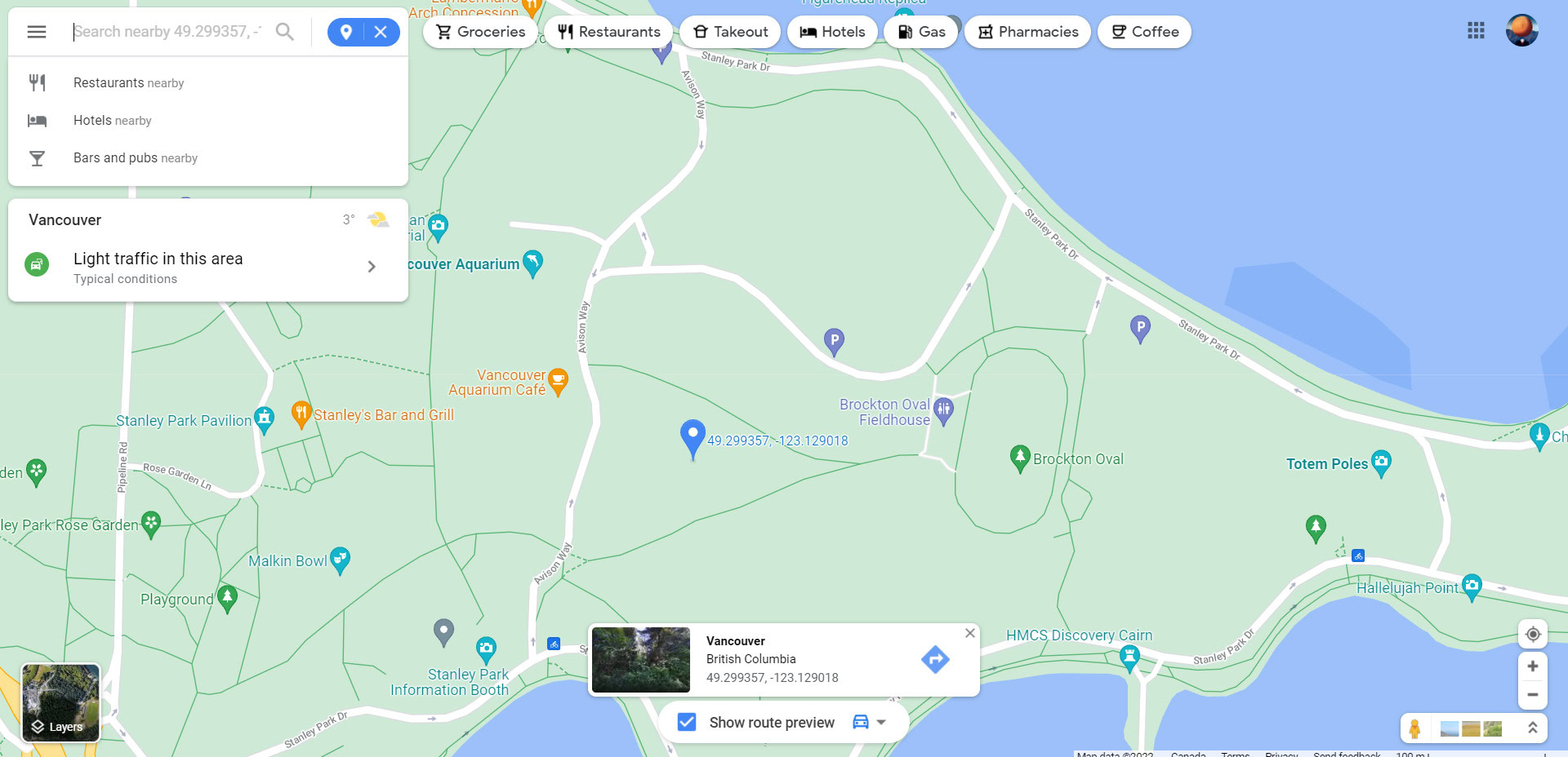 Google Maps desktop drop pin details