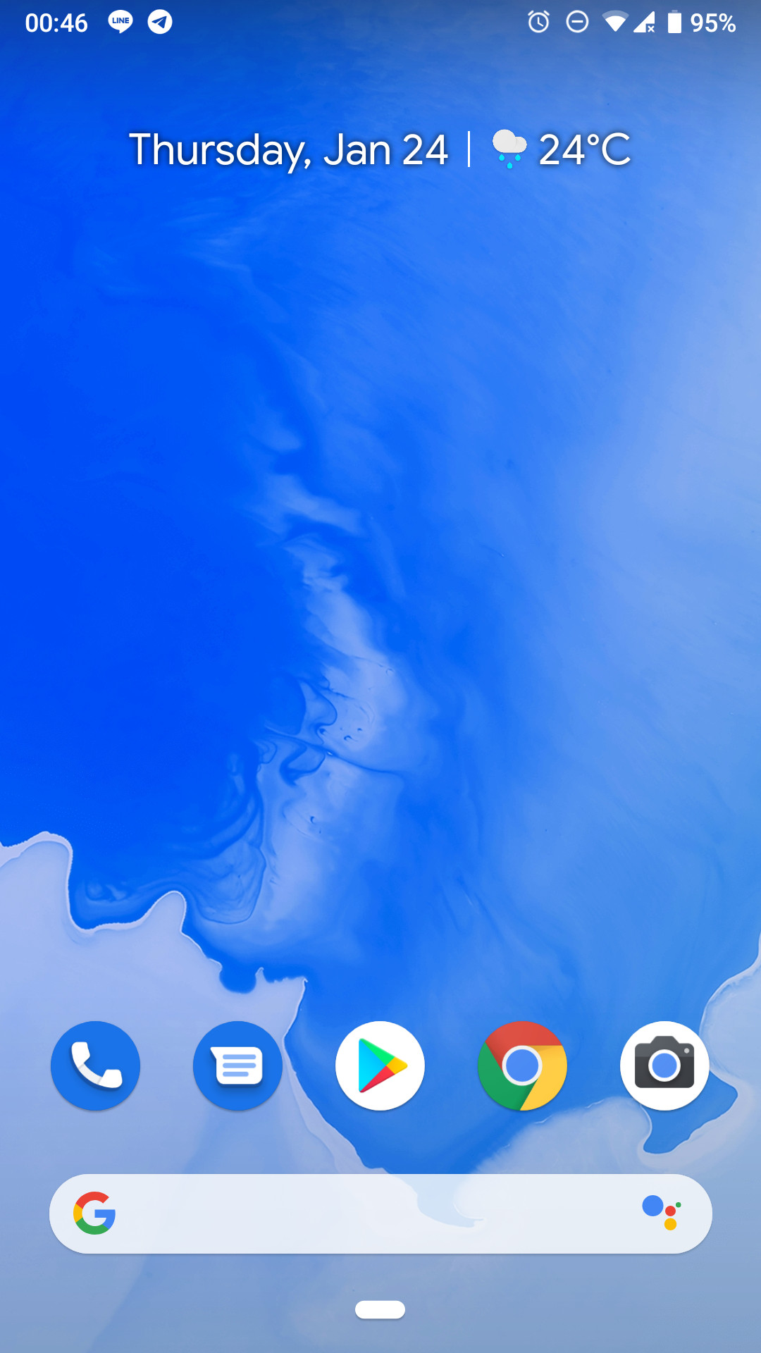 Android 9 Pie Home Screen Screenshot