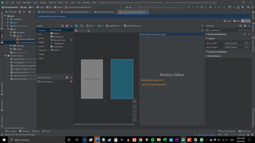 Getting started with the Motion Editor - Android Studio 4 - Android ...