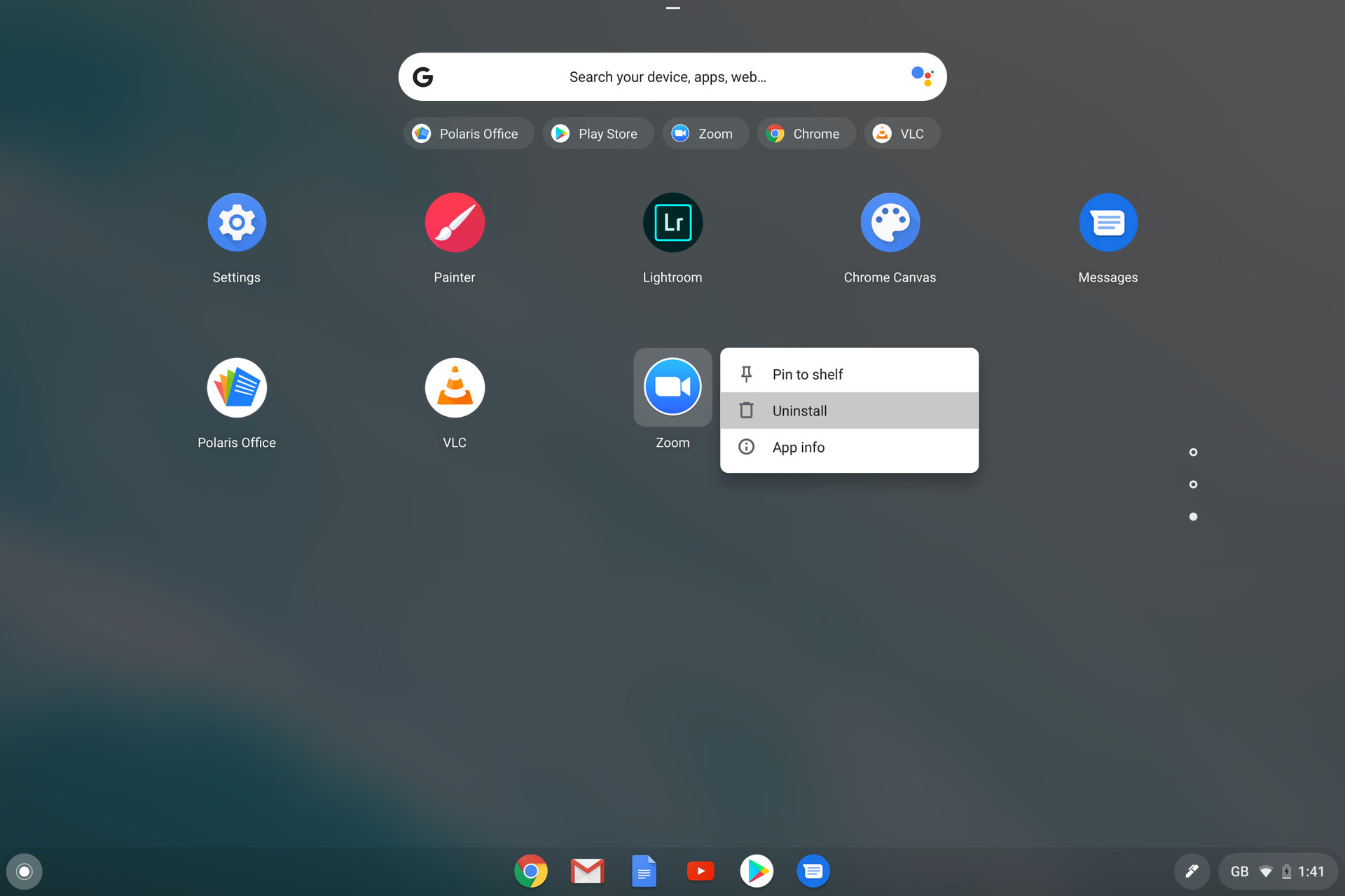 how to remove apps on chromebook