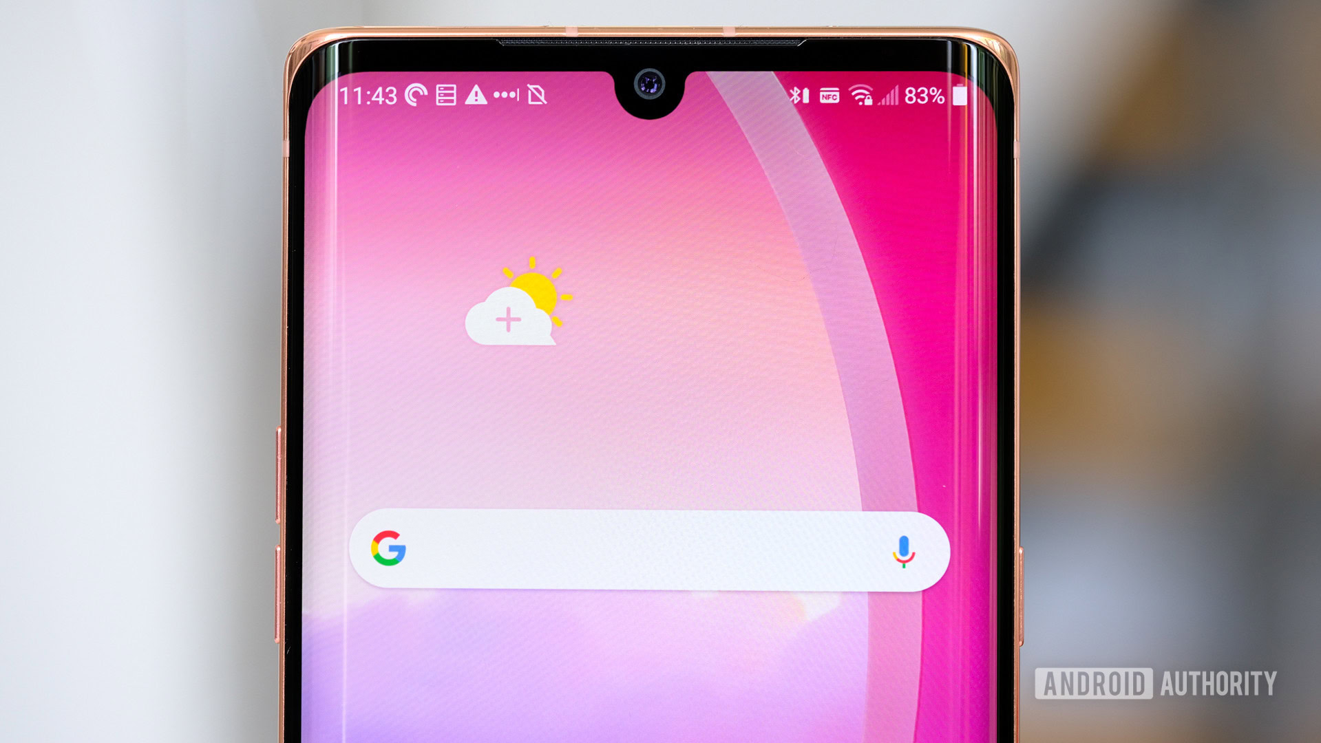 LG Velvet notch