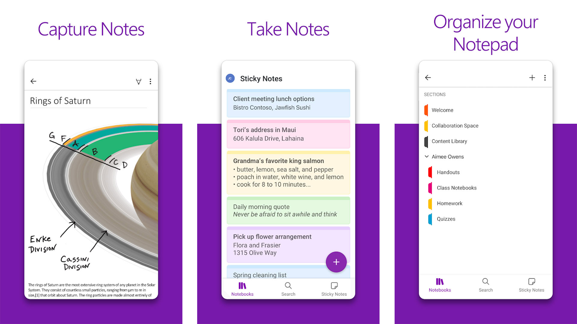 Microsoft OneNote screenshot 2021