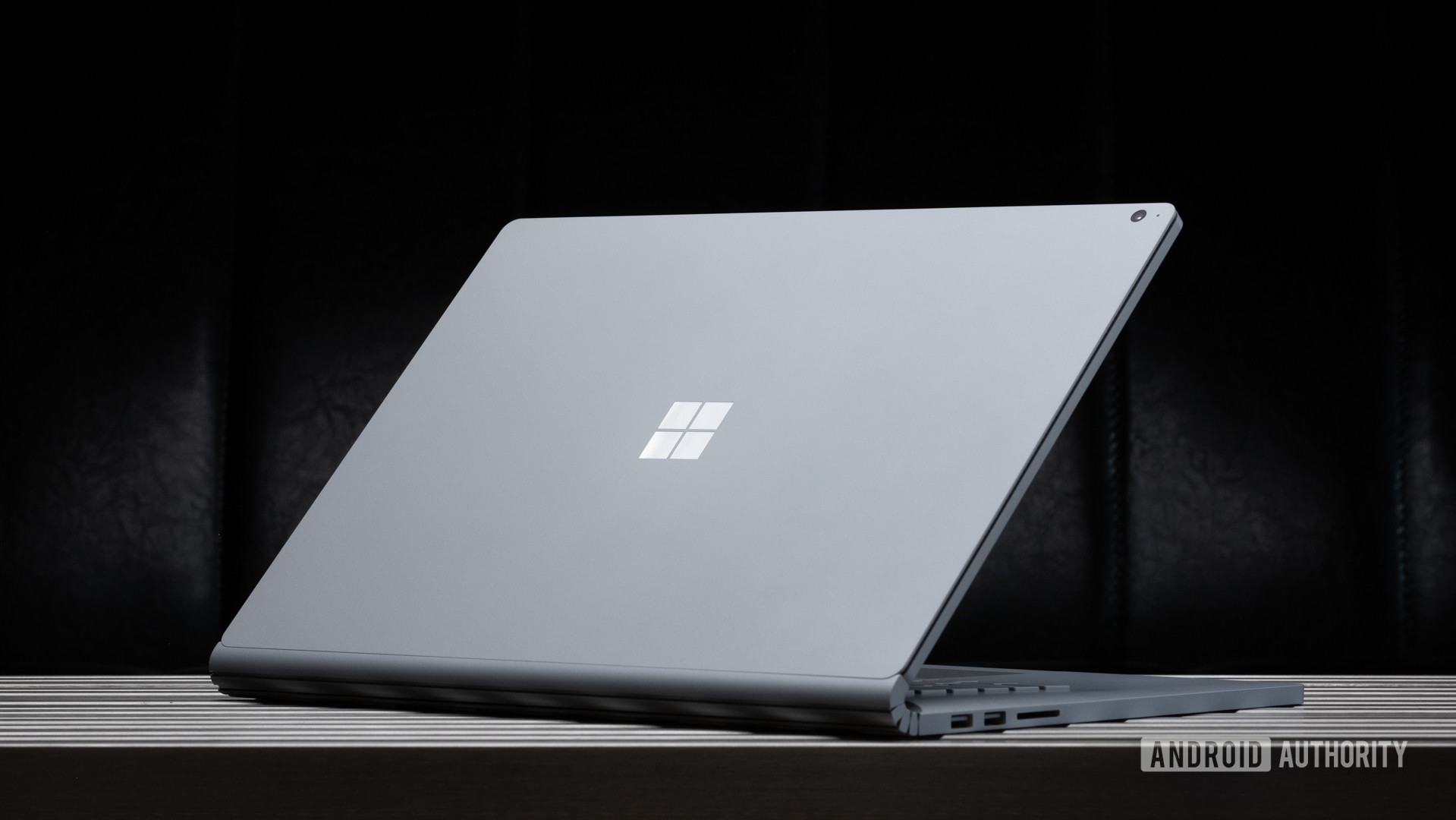 Microsoft Surface Book 3 back of tablet on table
