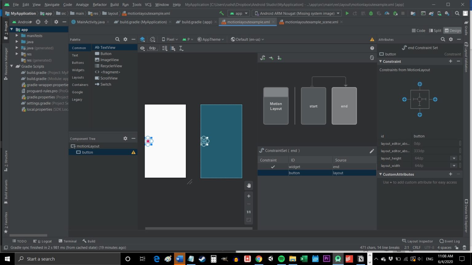 Getting started with the Motion Editor - Android Studio 4 - Android ...