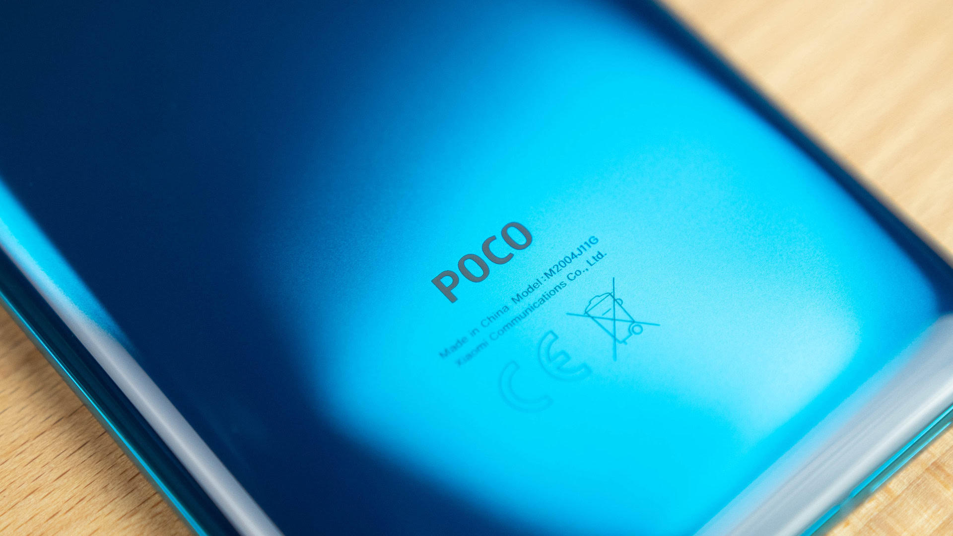 POCO F2 Pro Flat lay woth the poco logo