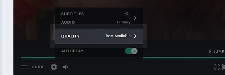 hulu data settings