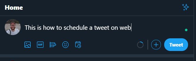 schedule tweet on web