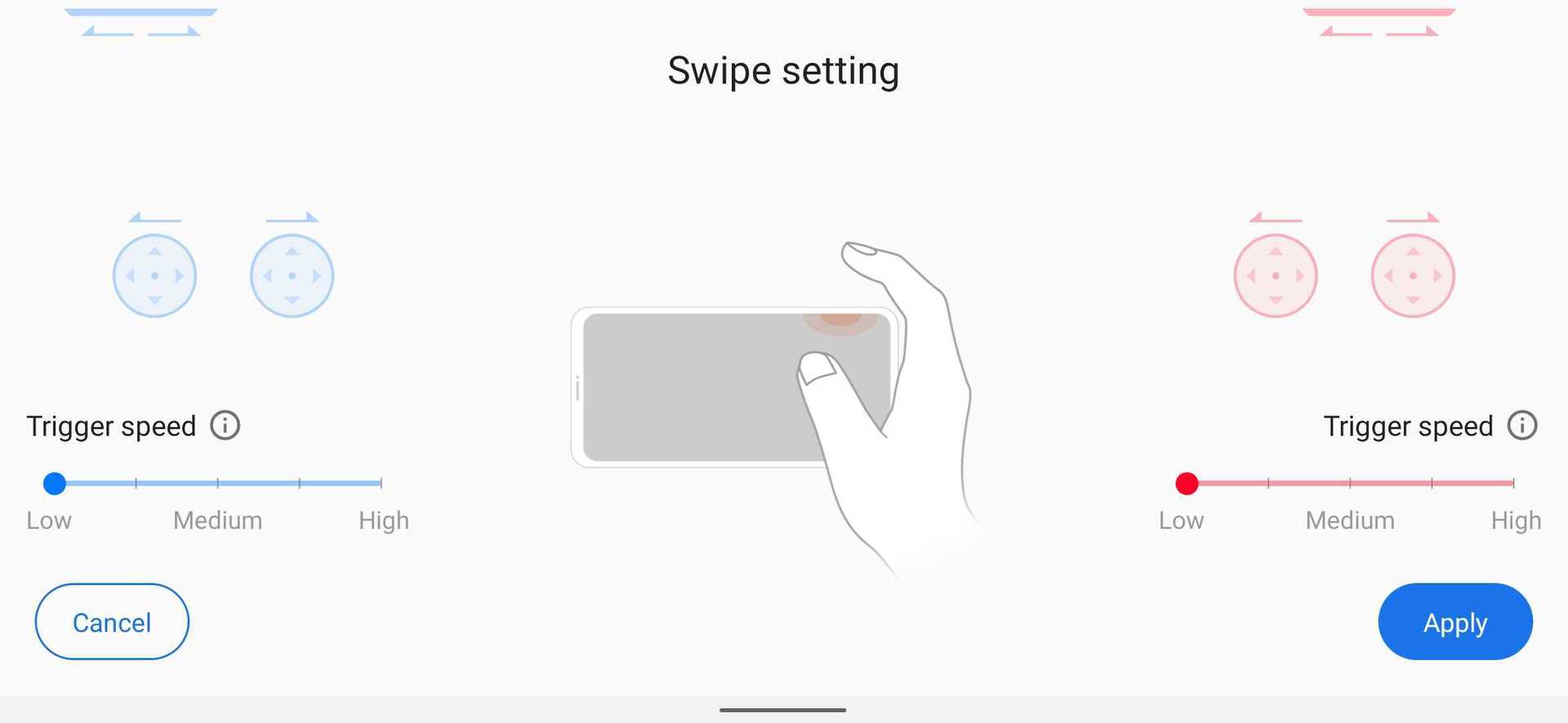 ASUS ROG Phone 3 air trigger swipe setting