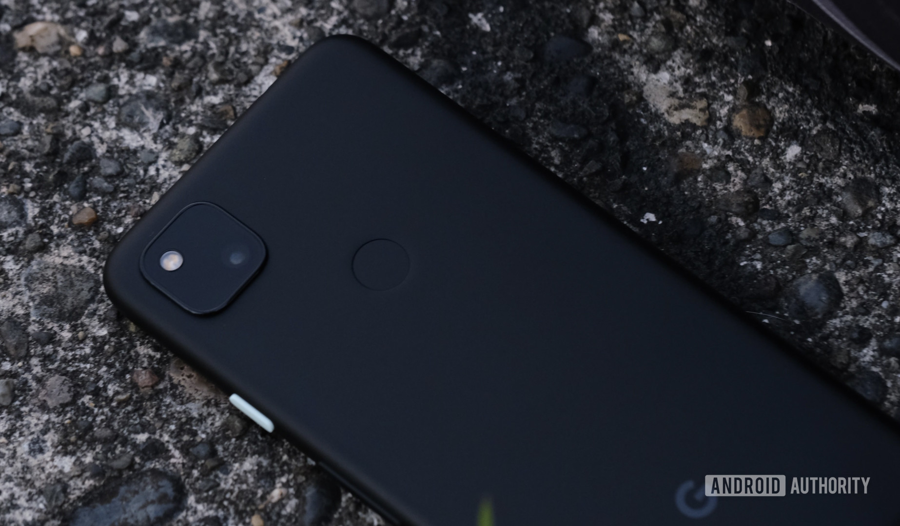 Google Pixel 4a back face down zoomed in 1