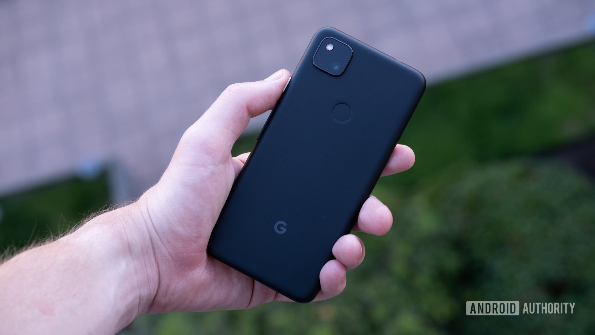 Google Pixel 4a back in hand 4