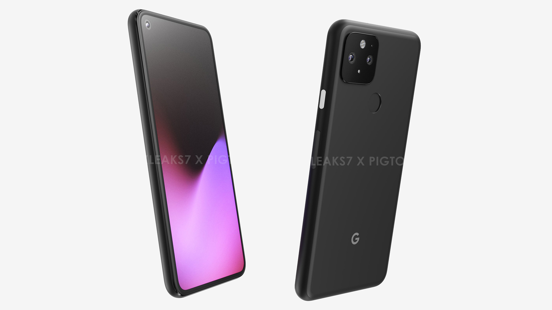 Google Pixel 5 Renders Front and Back