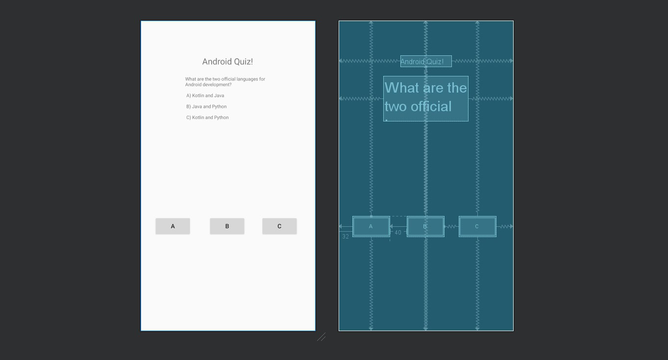 Kotlin Quiz Layout