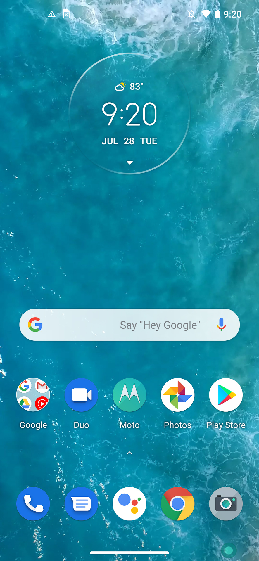Motorola Moto Edge home screen