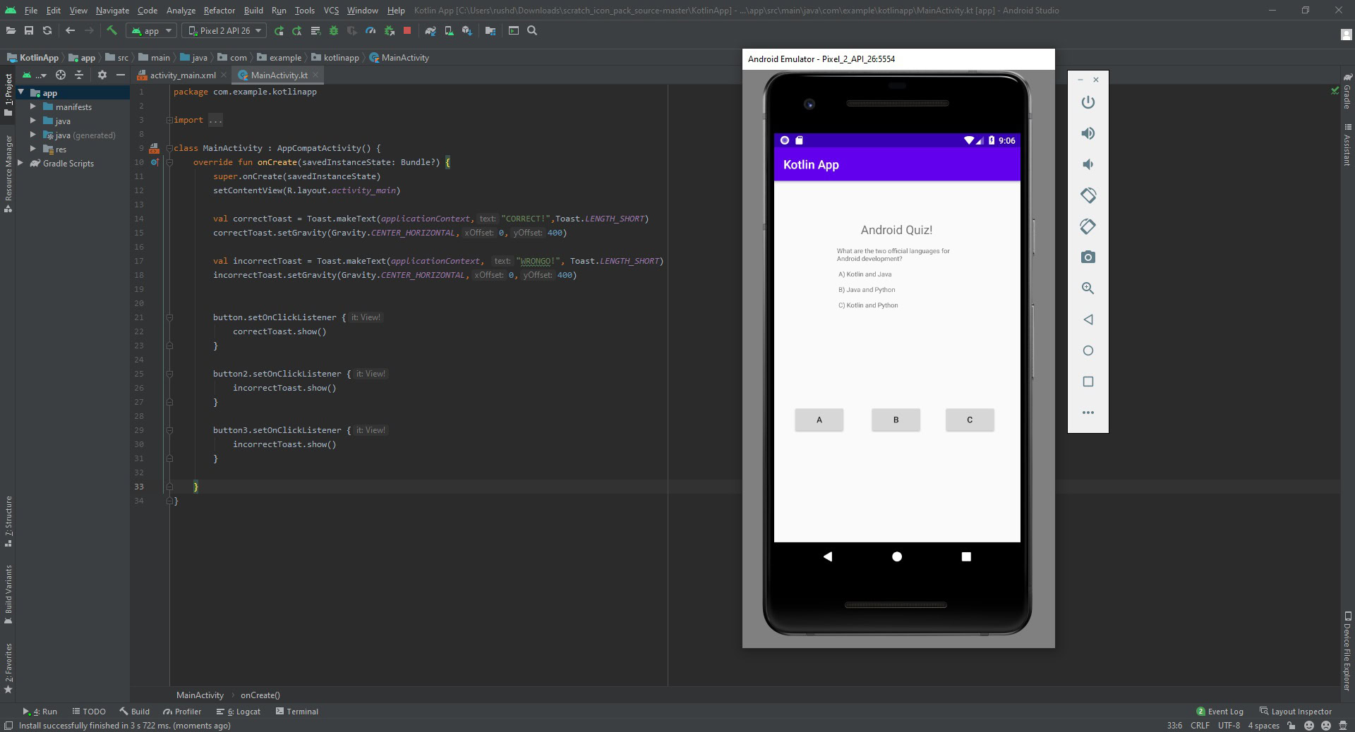 Как создать сайт на андроиде. Android Studio Интерфейс приложения. Кнопка Android Studio. Android Studio Kotlin. Приложение для андроид на Kotlin.