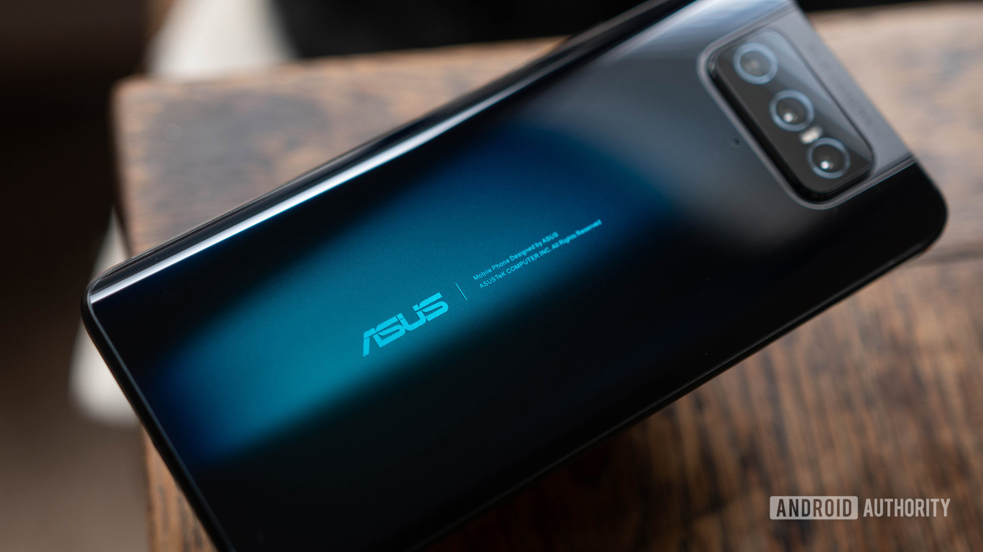 ASUS Zenfone 7 Pro laying on a table at an angle - The best Snapdragon 865 phones