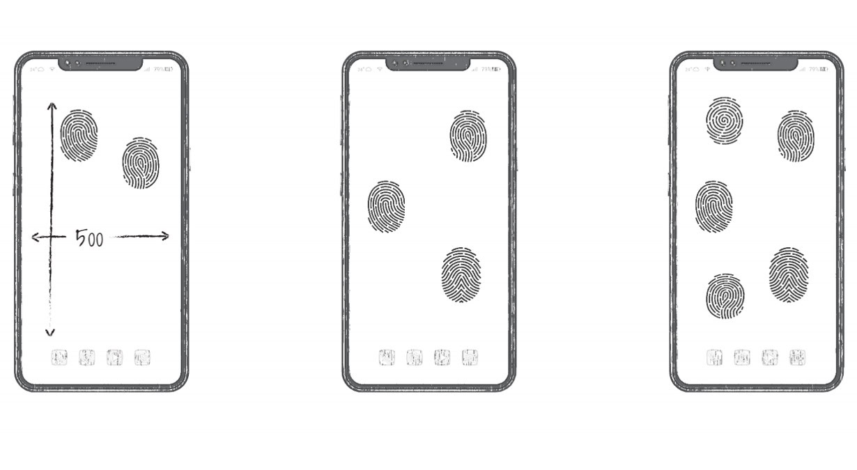 HUAWEI all screen fingerprint unlock patent