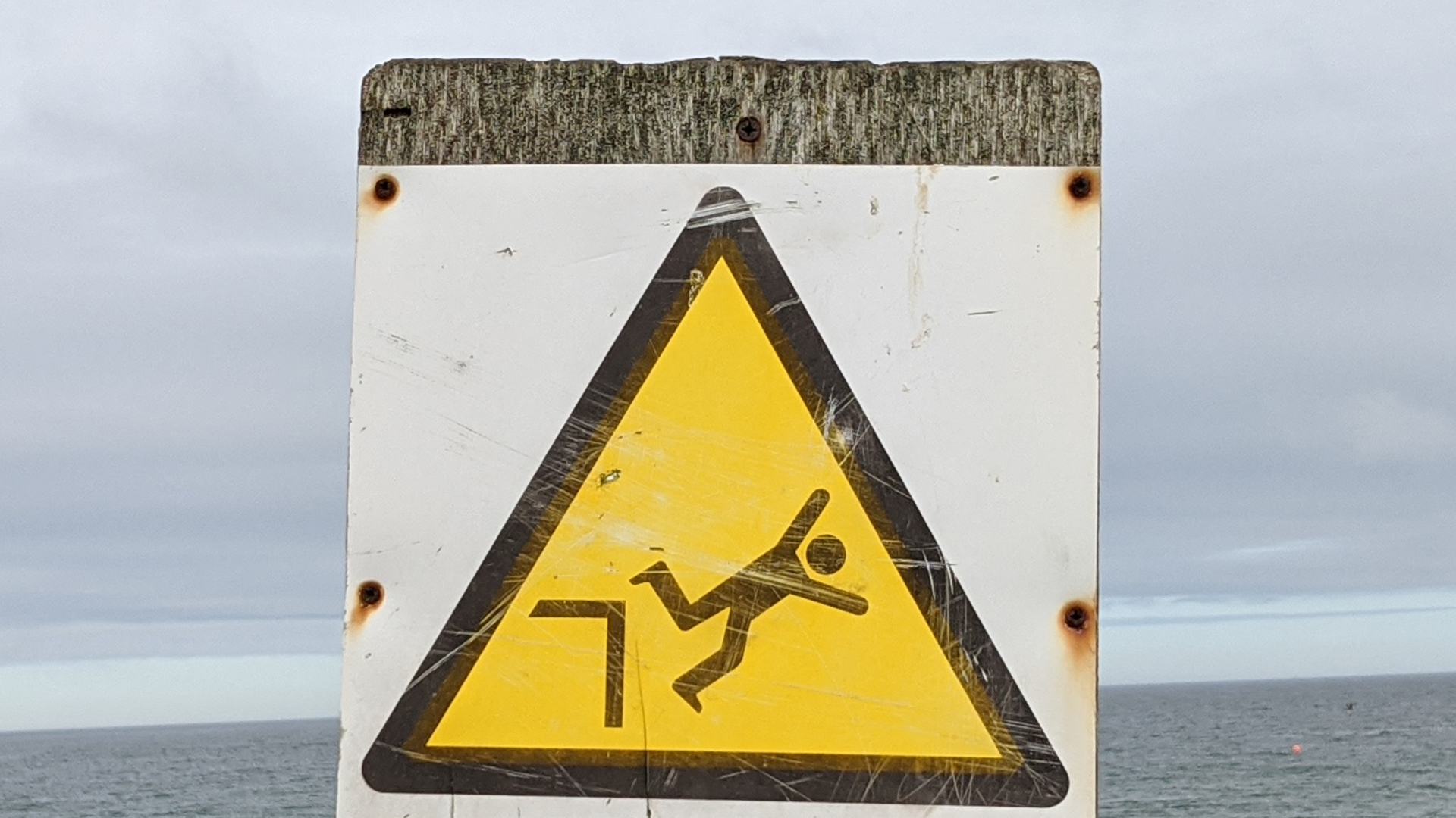 Pixel 4a cropped on danger sign
