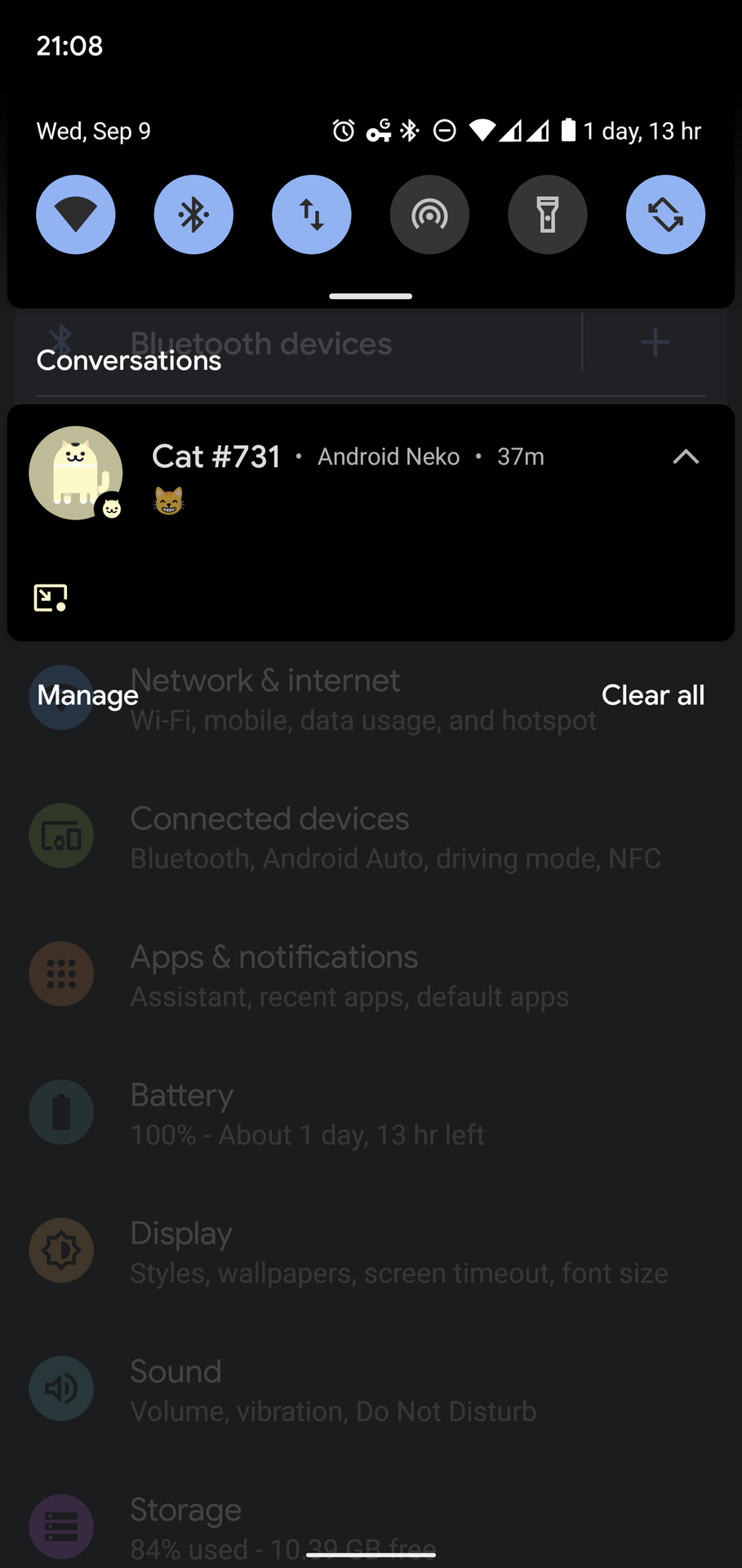 android 11 easter egg cat controls 4