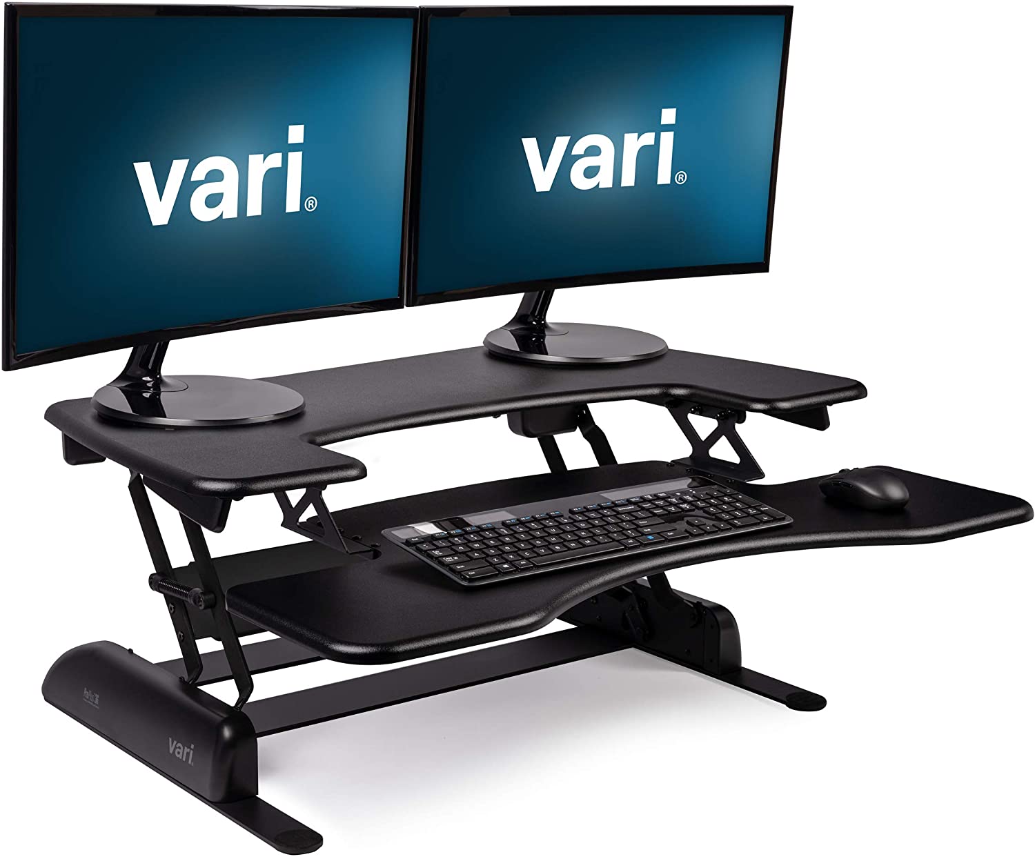 Black VARIDESK ProPlus 36 Height-Adjustable Standing Desk 