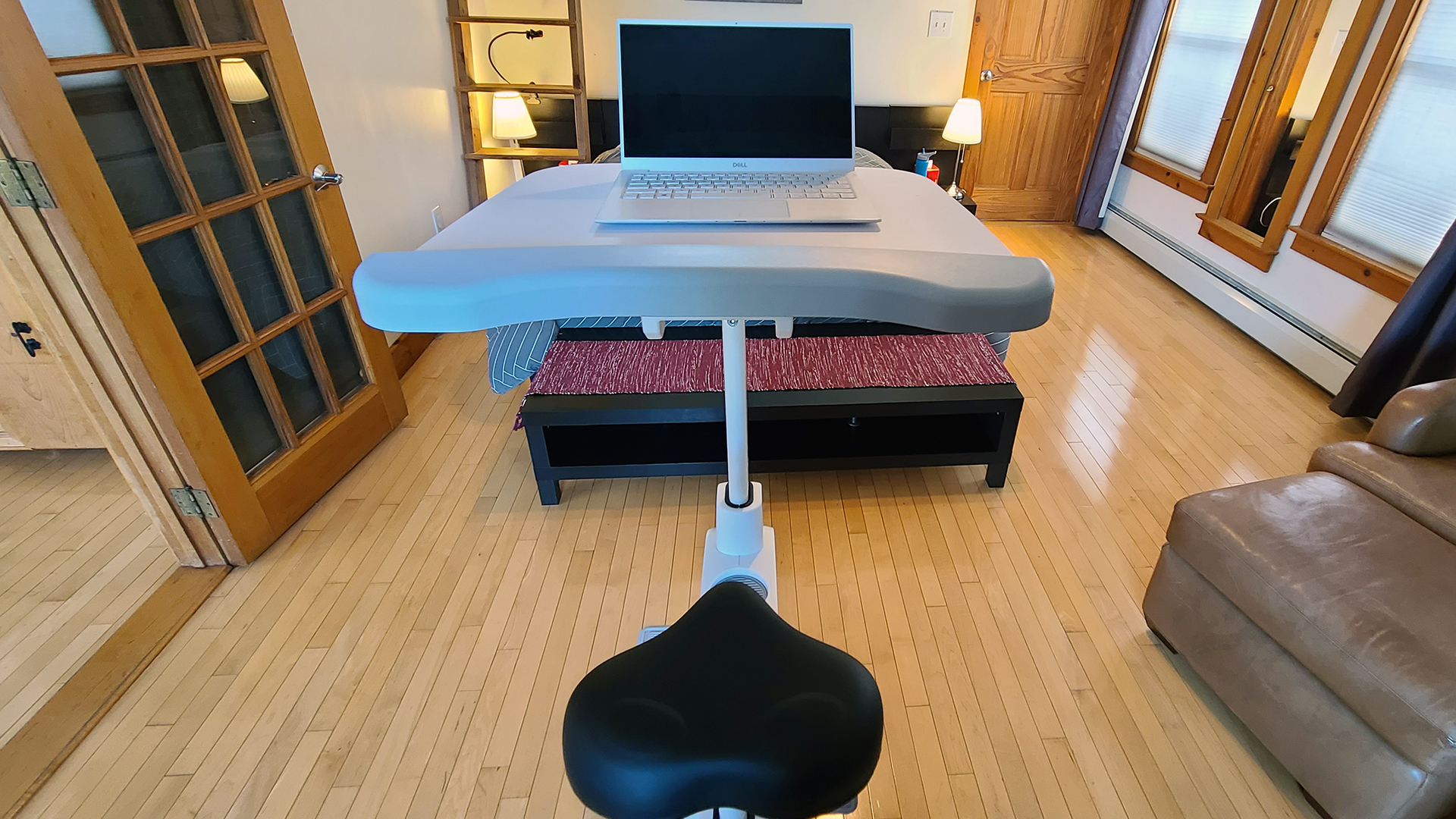 FlexiSpot Desk Bike Review Seat View