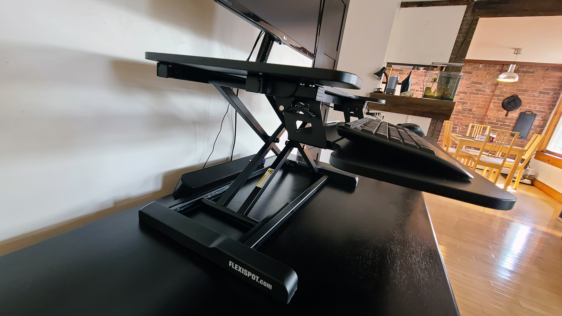 FlexiSpot M7B Review Standing Desk Converter Side View