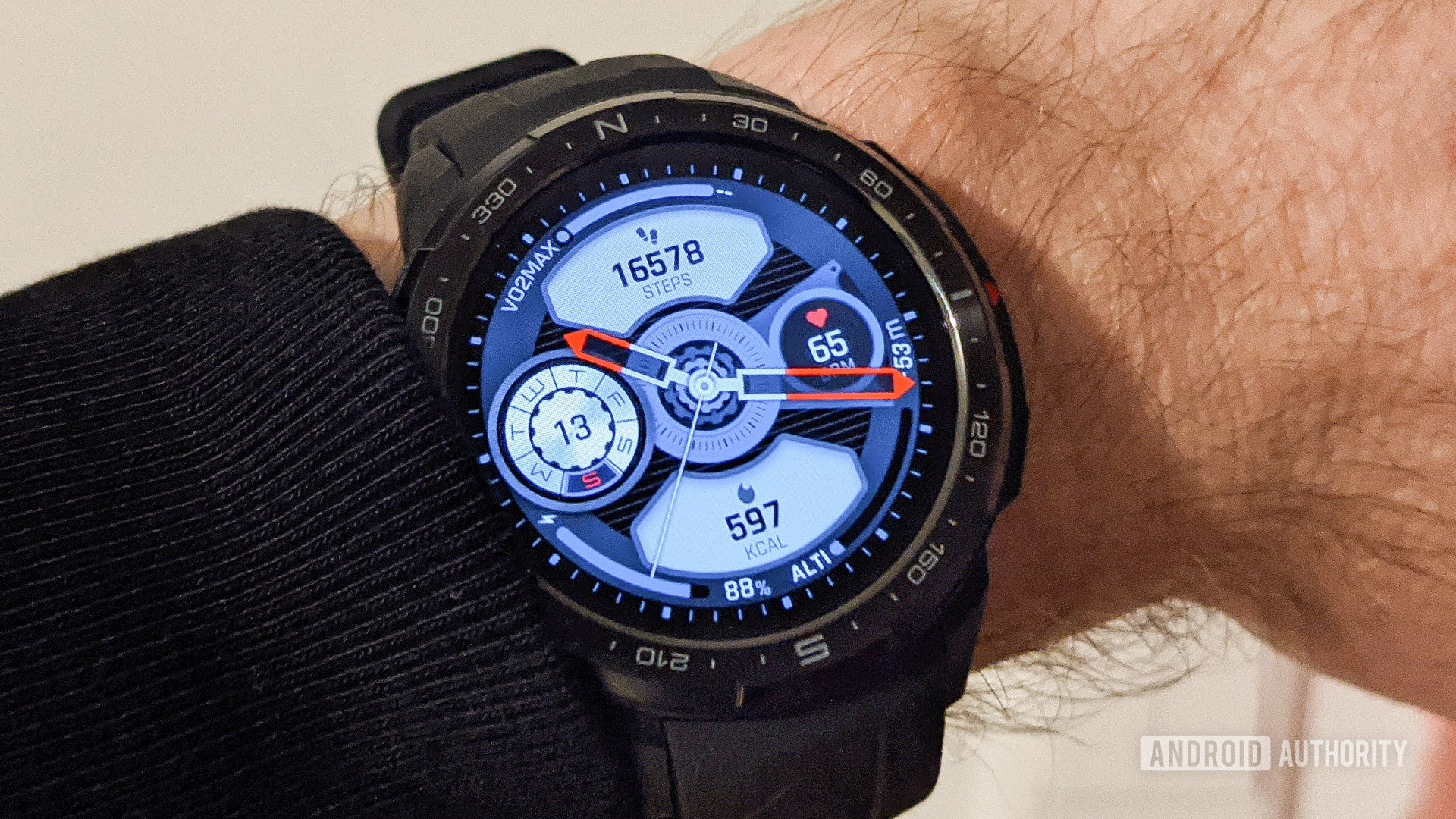 Honor Watch GS Pro watch face with step count