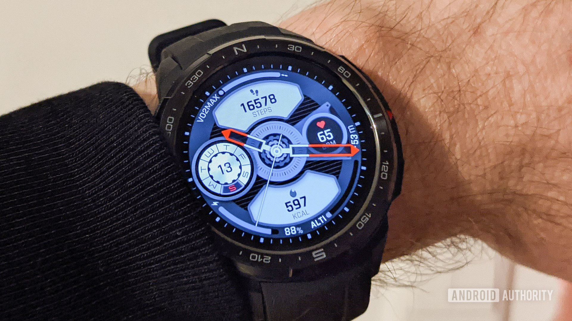 HONOR Watch GS Pro watch face with step count