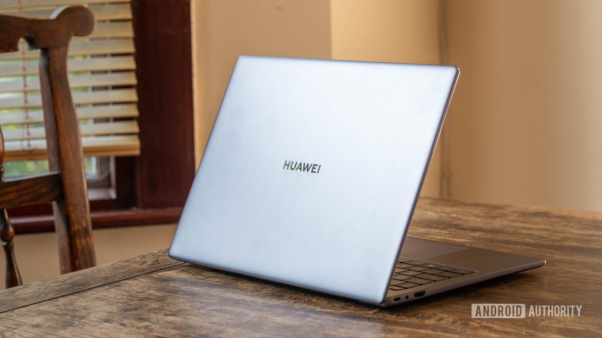 HUAWEI Matebook 14 2020 AMD rear shot of the laptop