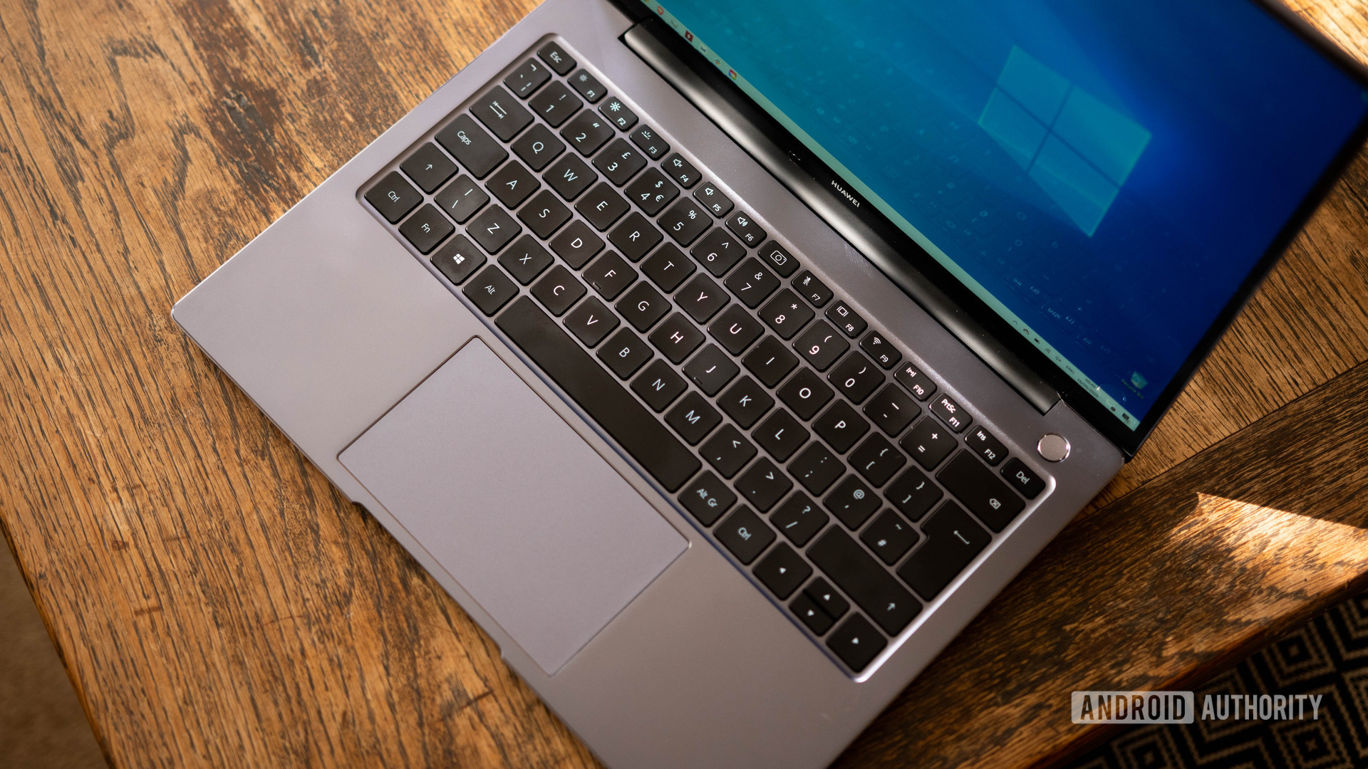 HUAWEI Matebook 14 2020 AMD wide shot of the keyboard deck