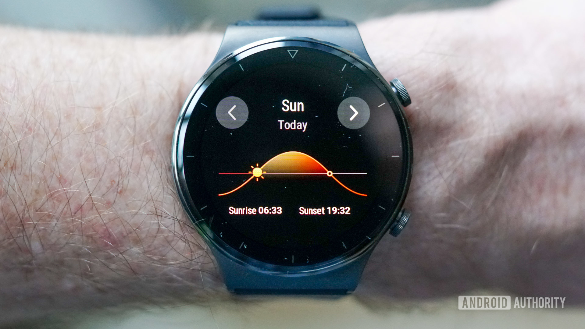 HUAWEI Watch GT 2 Pro sunrise and sunset time