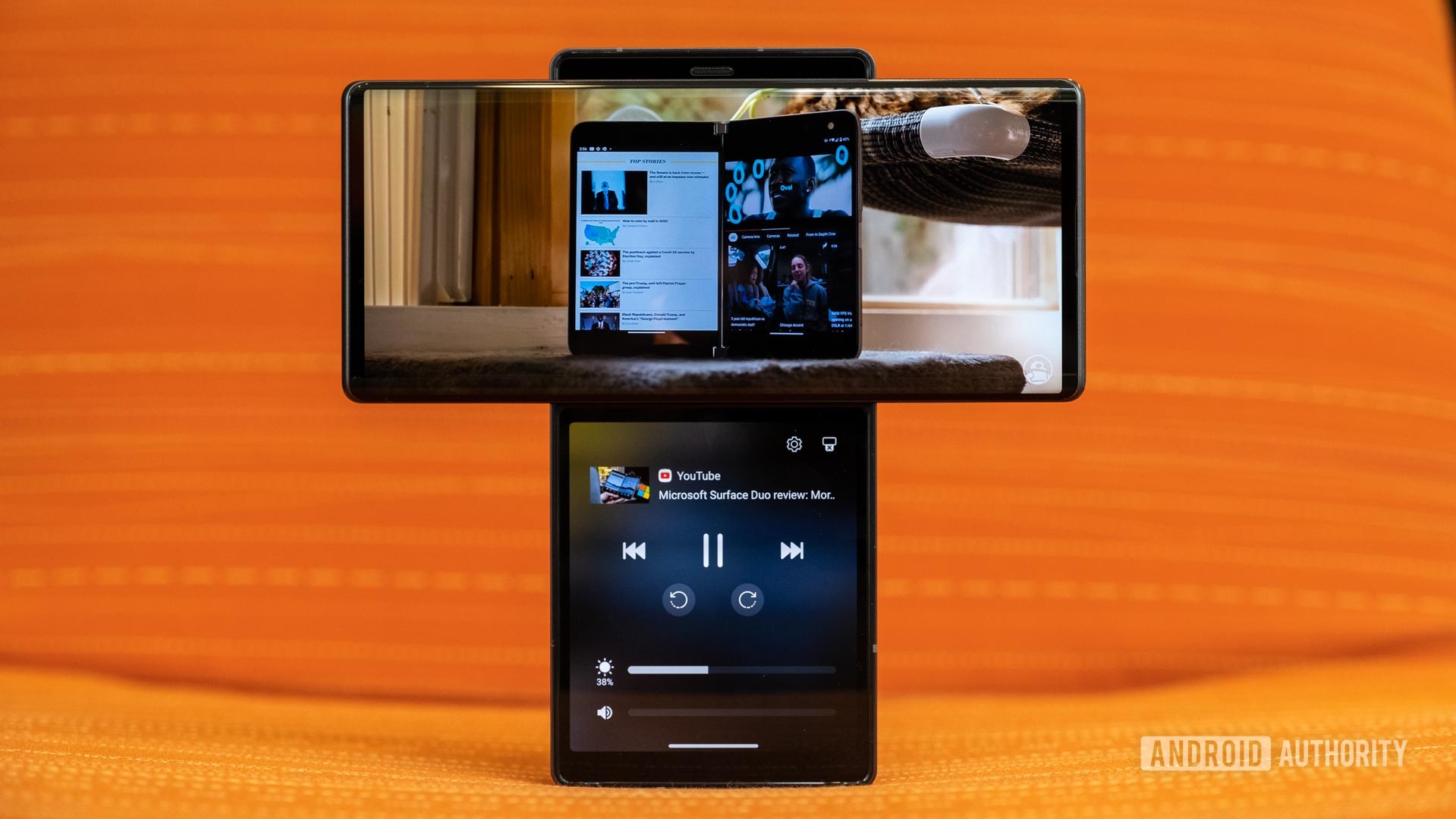 LG Wing YouTube Dual Screen interface 2