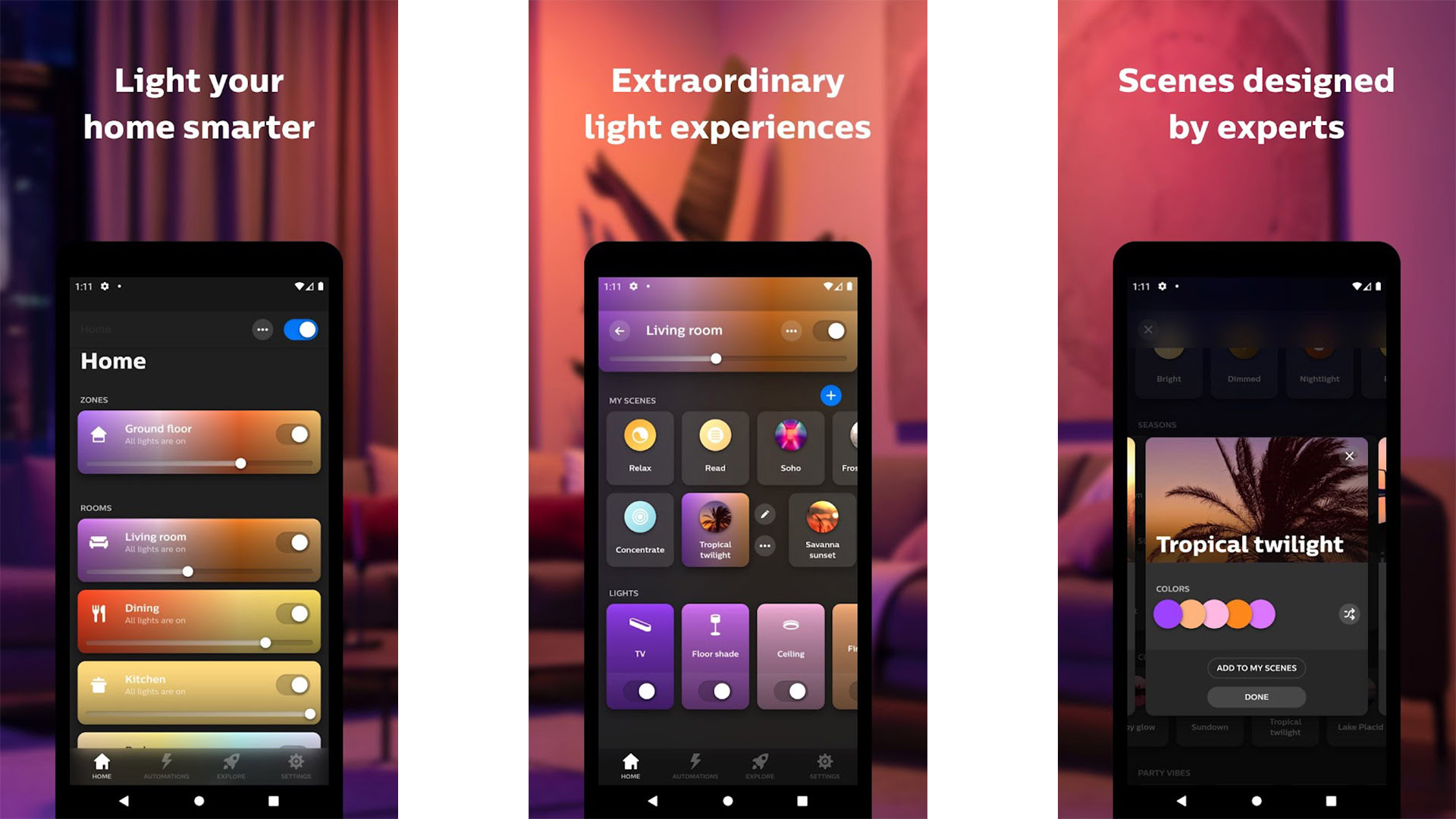 Philips Hue screenshot 2021