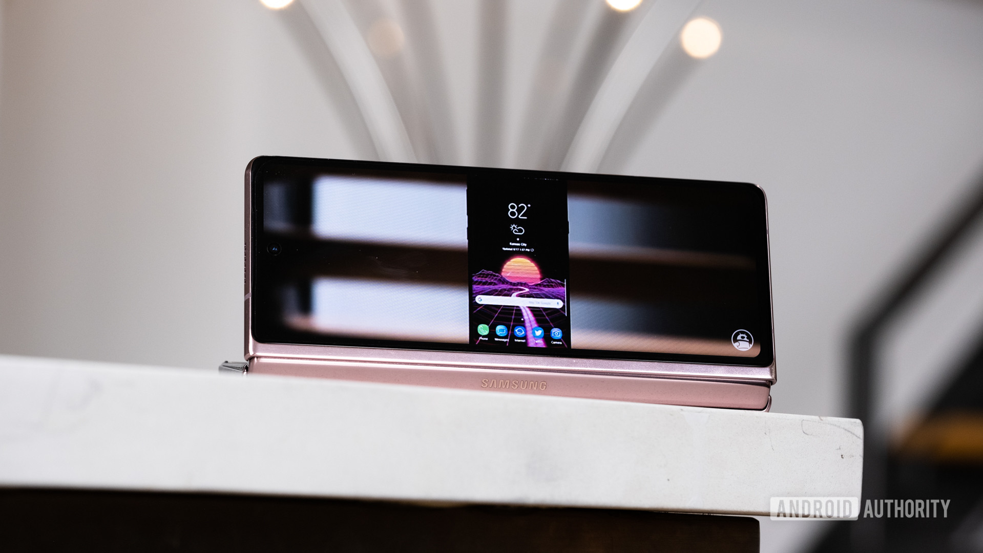 Samsung Galaxy Z Fold 2 video playing on outside display 1