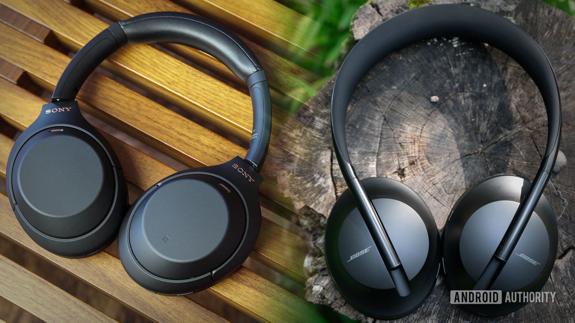 A blended image of the Sony WH 1000XM4 vs bose noise cancelling headphones 700.