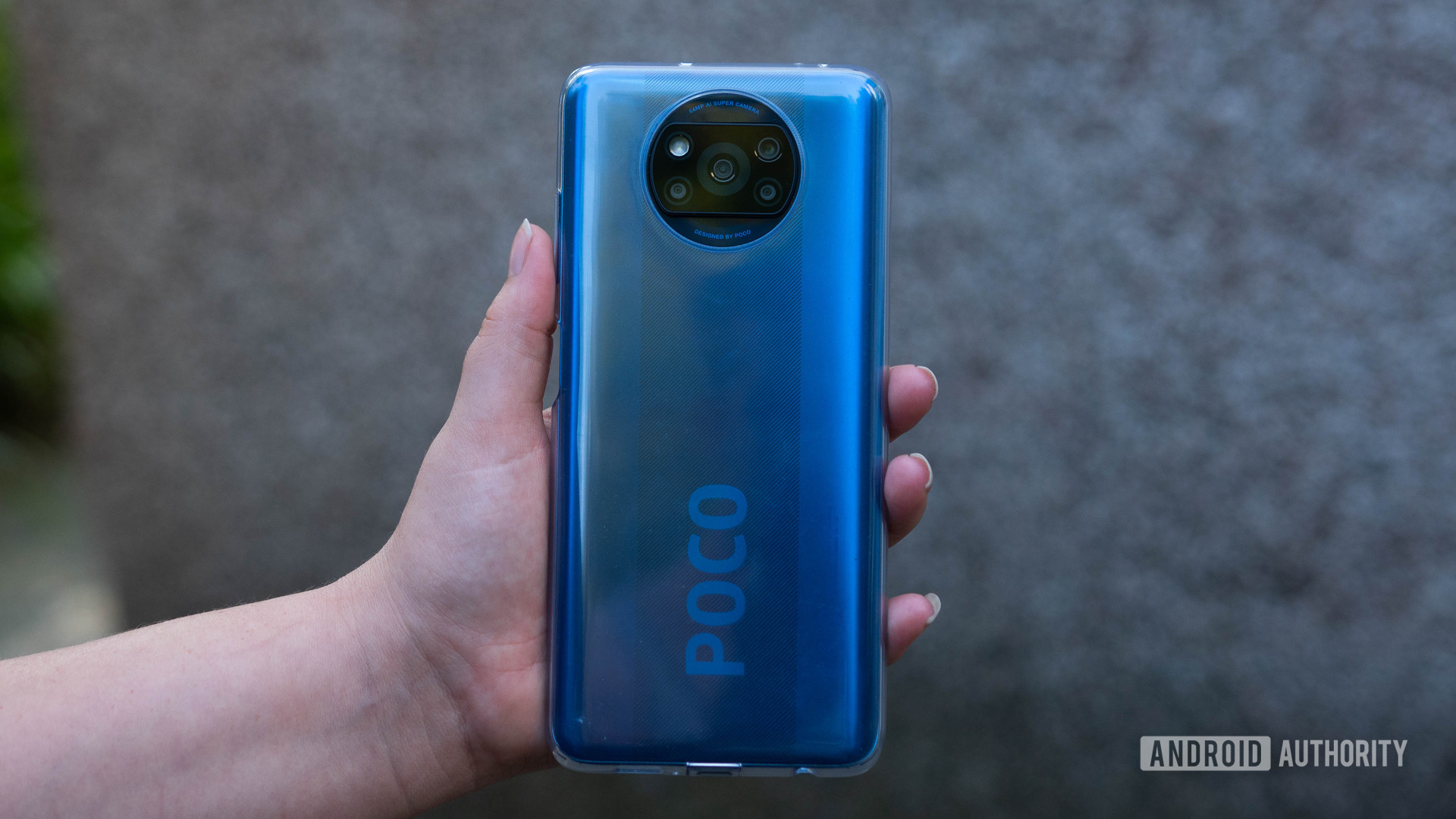 Xiaomi POCO X3 NFC in its included case