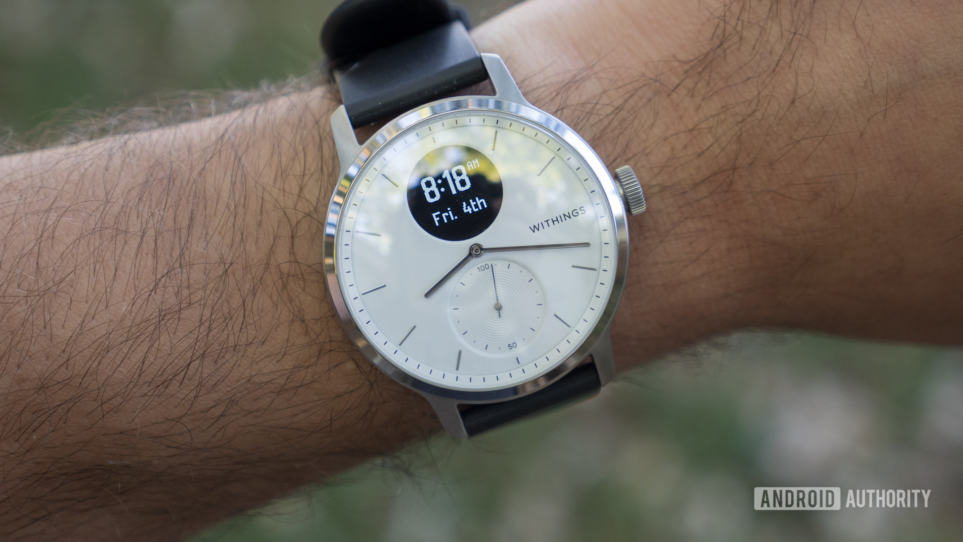 withings scanwatch review clock face time on wrist 2