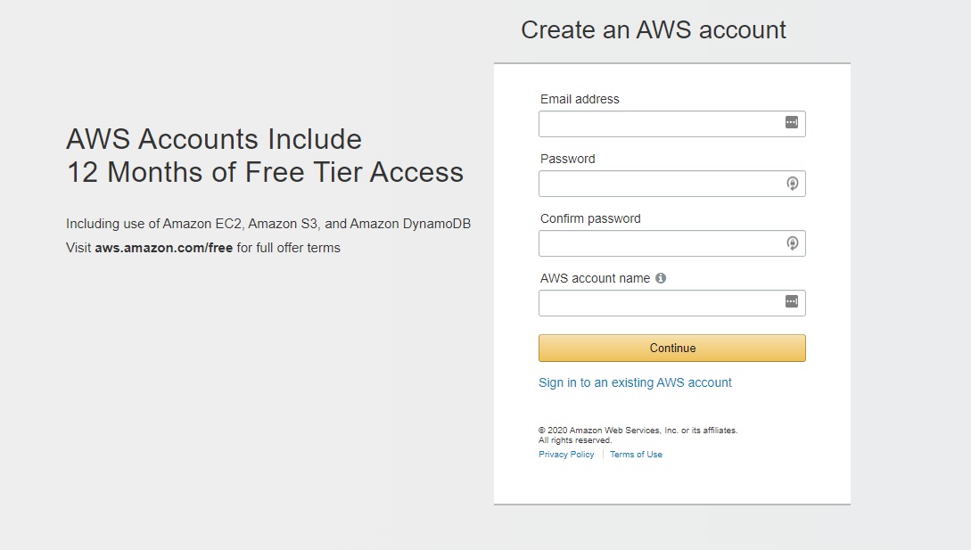 AWS Account Creation