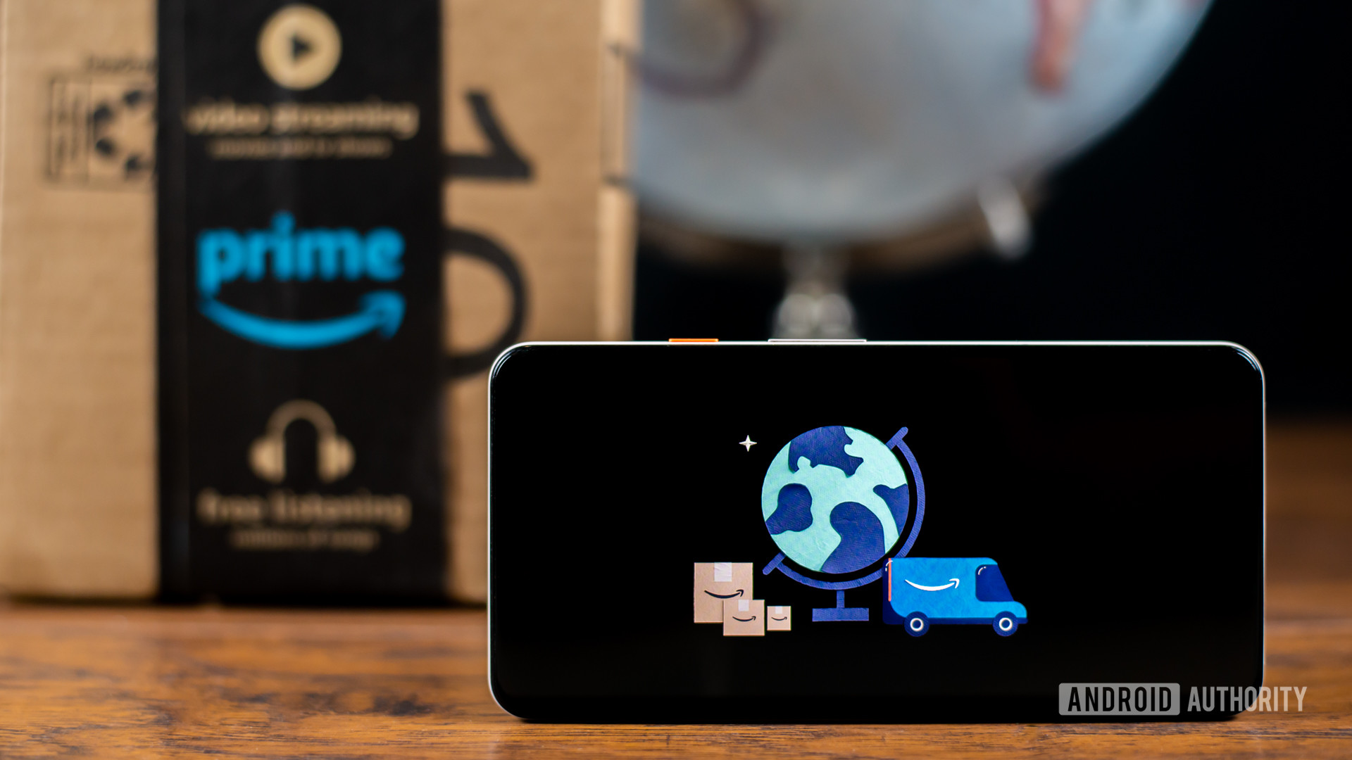 Amazon Prime Day image with box and globe