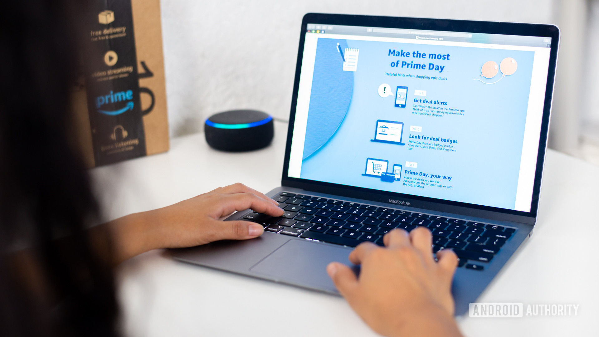 Amazon Prime Day shopping on laptop 2