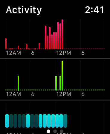 Apple Watch SE activity log