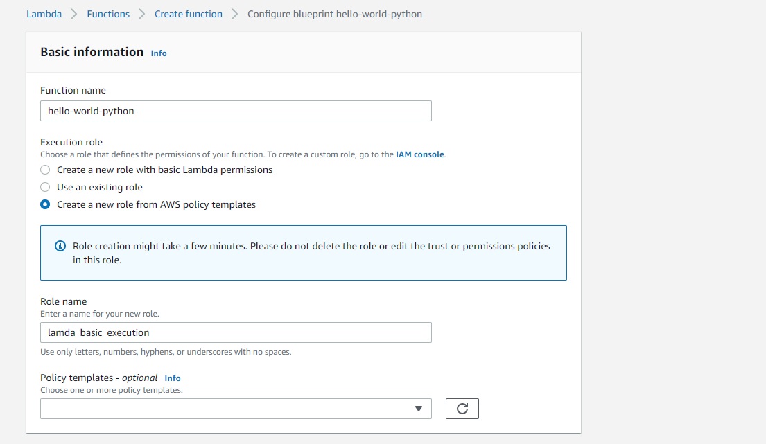 Configure Lambda Function