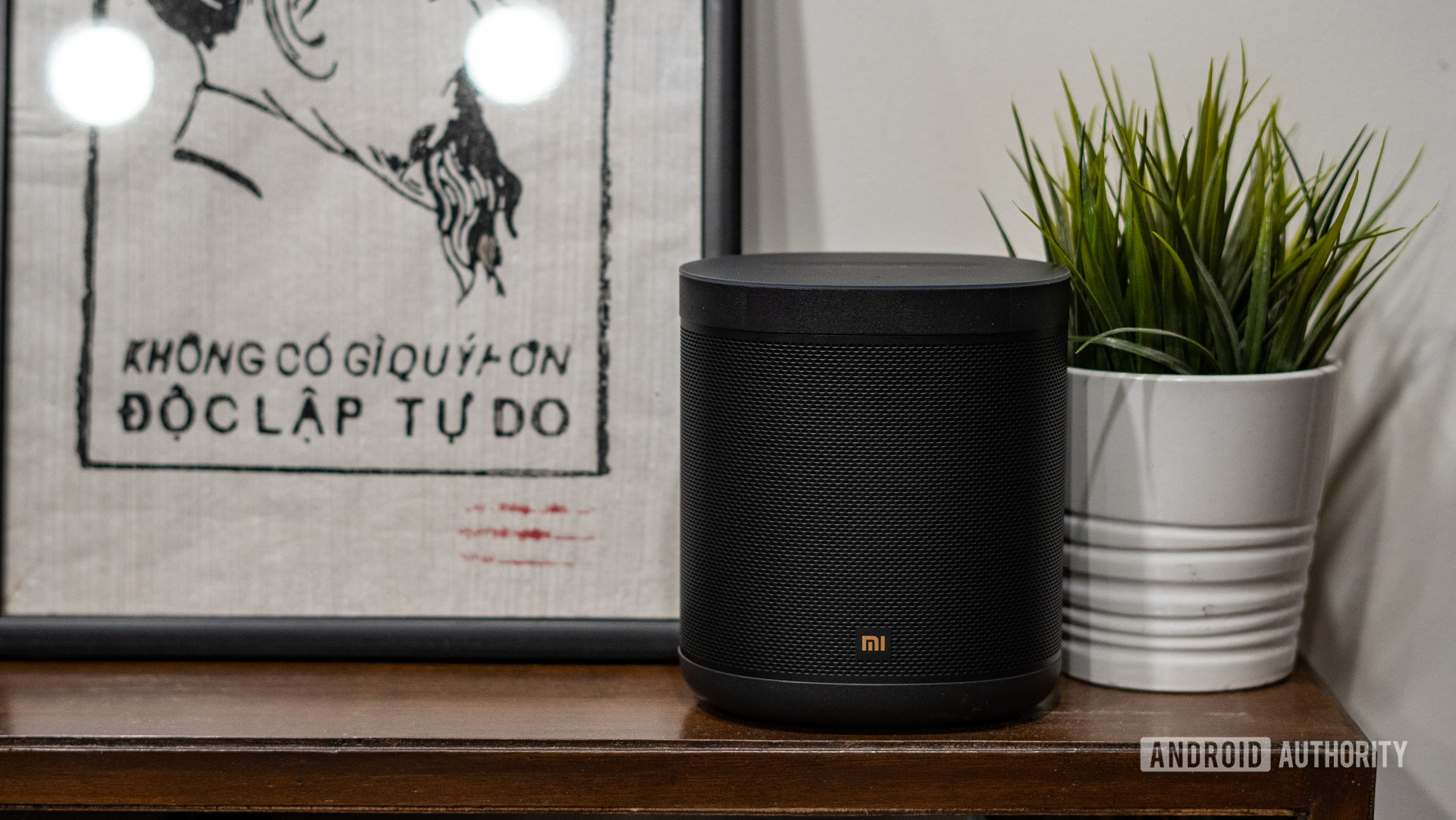 Mi Smart Speaker front on a desk