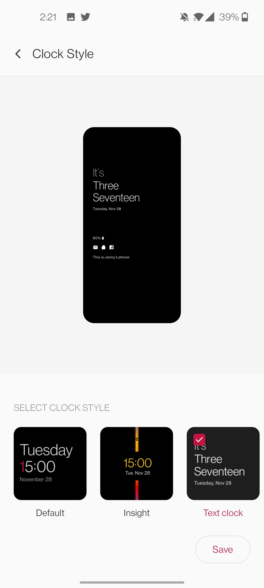 OnePlus 8T alternative AOD