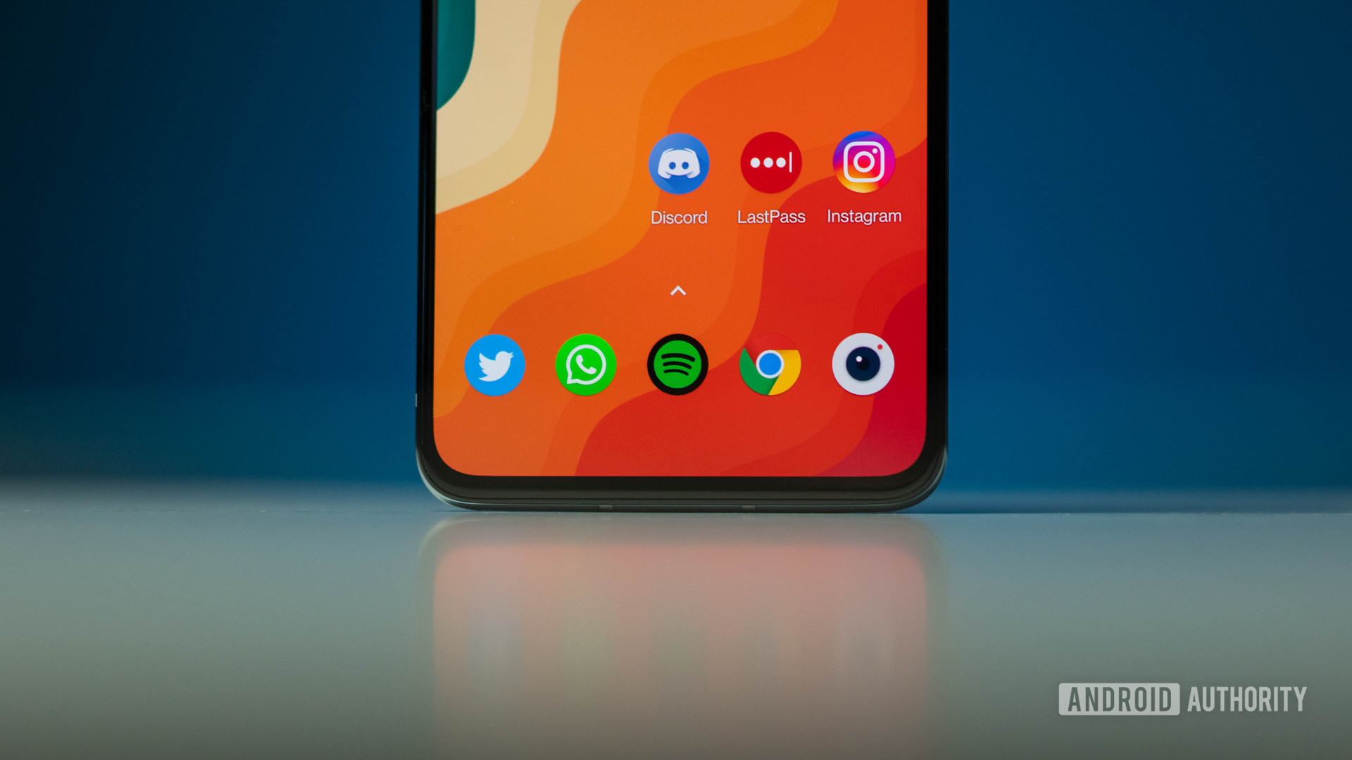 OnePlus 8T bottom half of the display