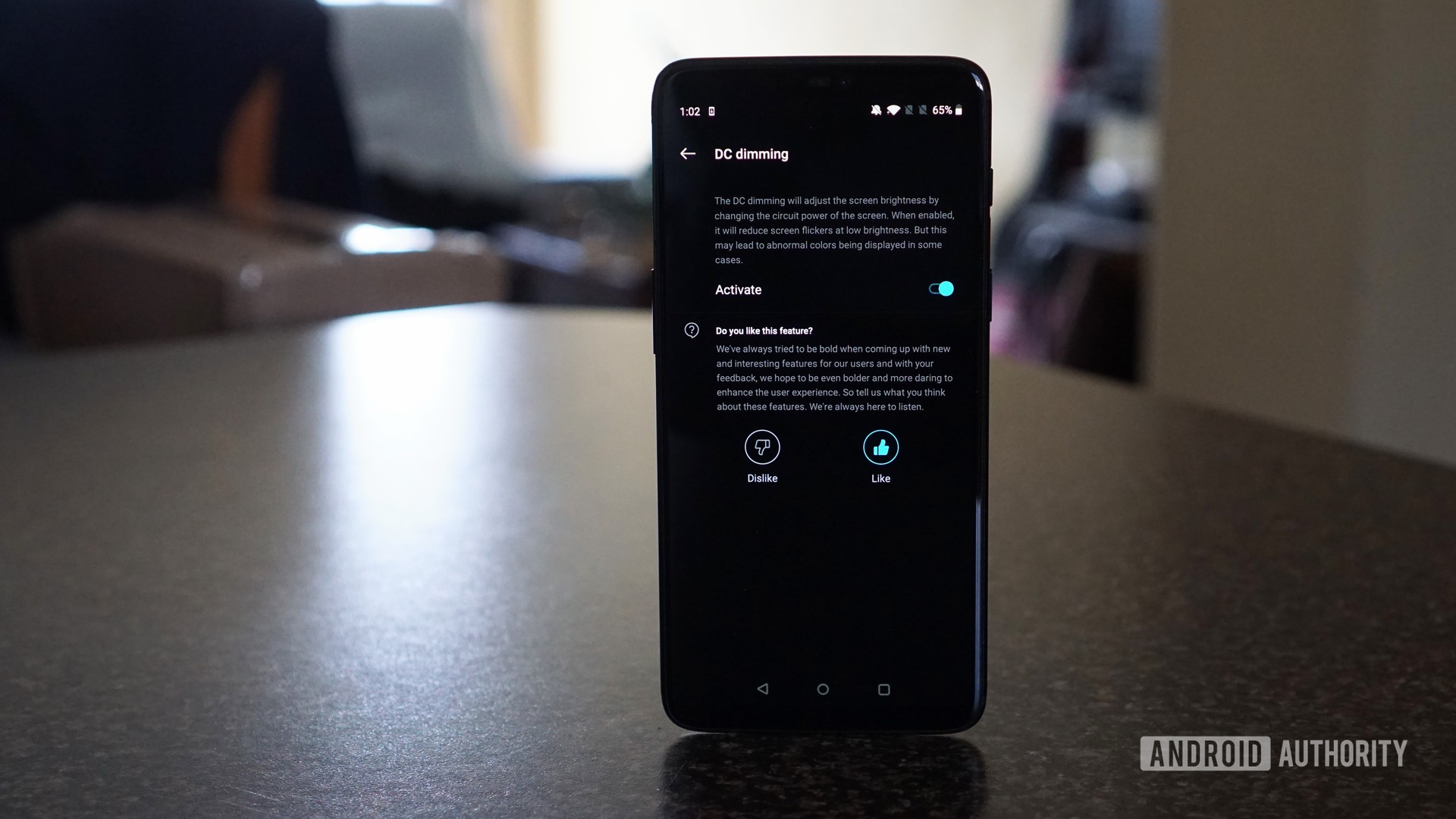 OnePlus DC dimming feature