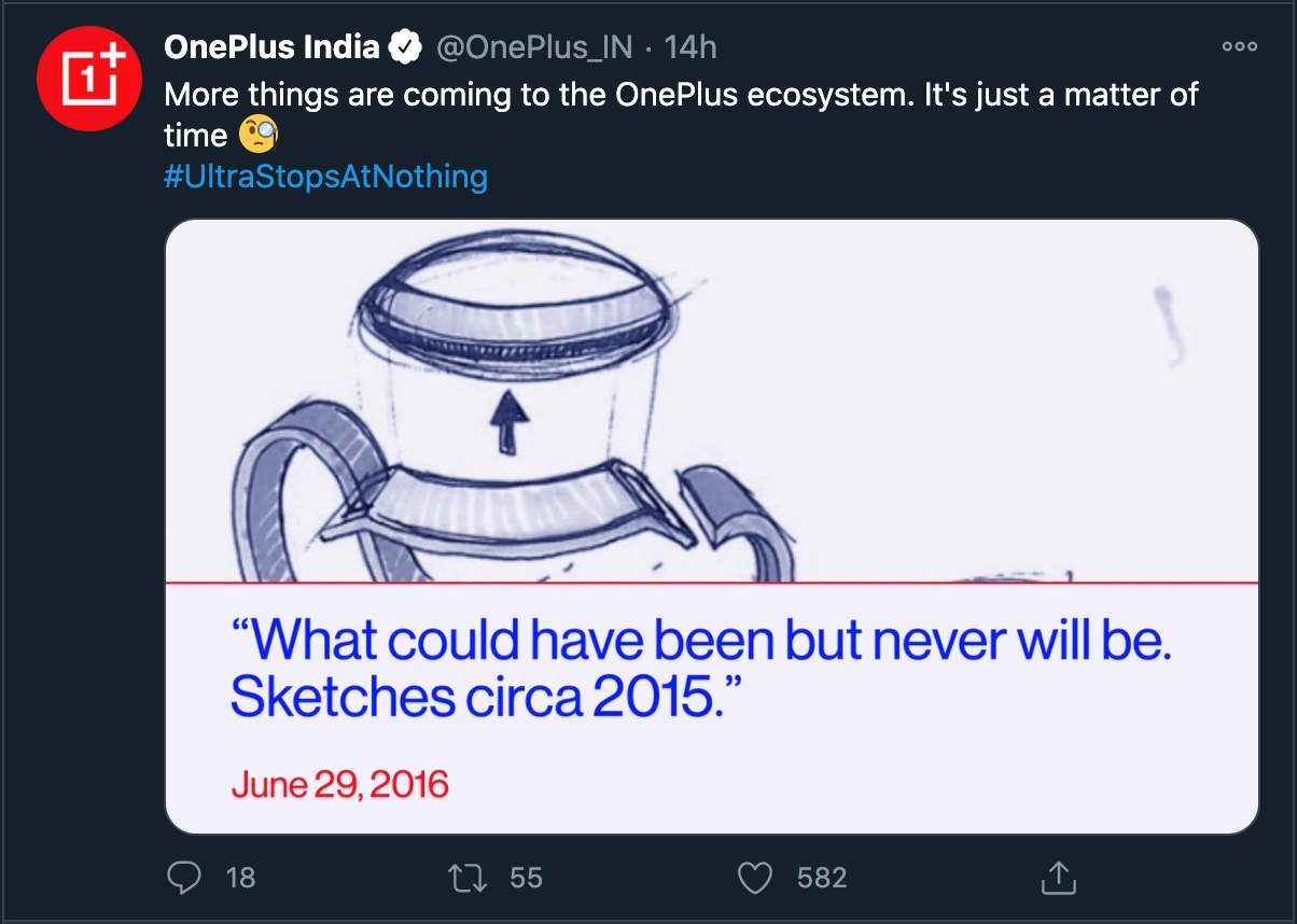 OnePlus Watch Teaser On Twitter