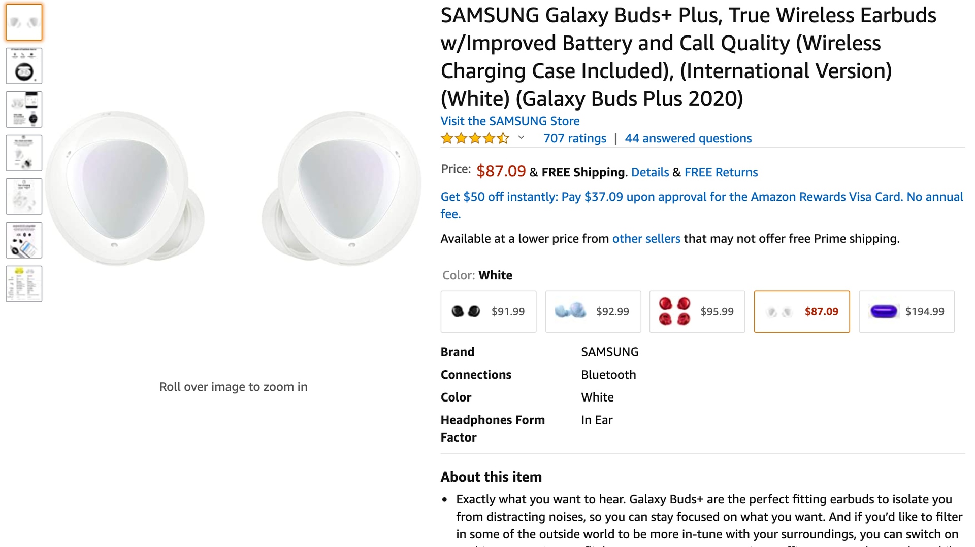 Samsung Galaxy Buds Plus Amazon Prime Day 2020 Deal