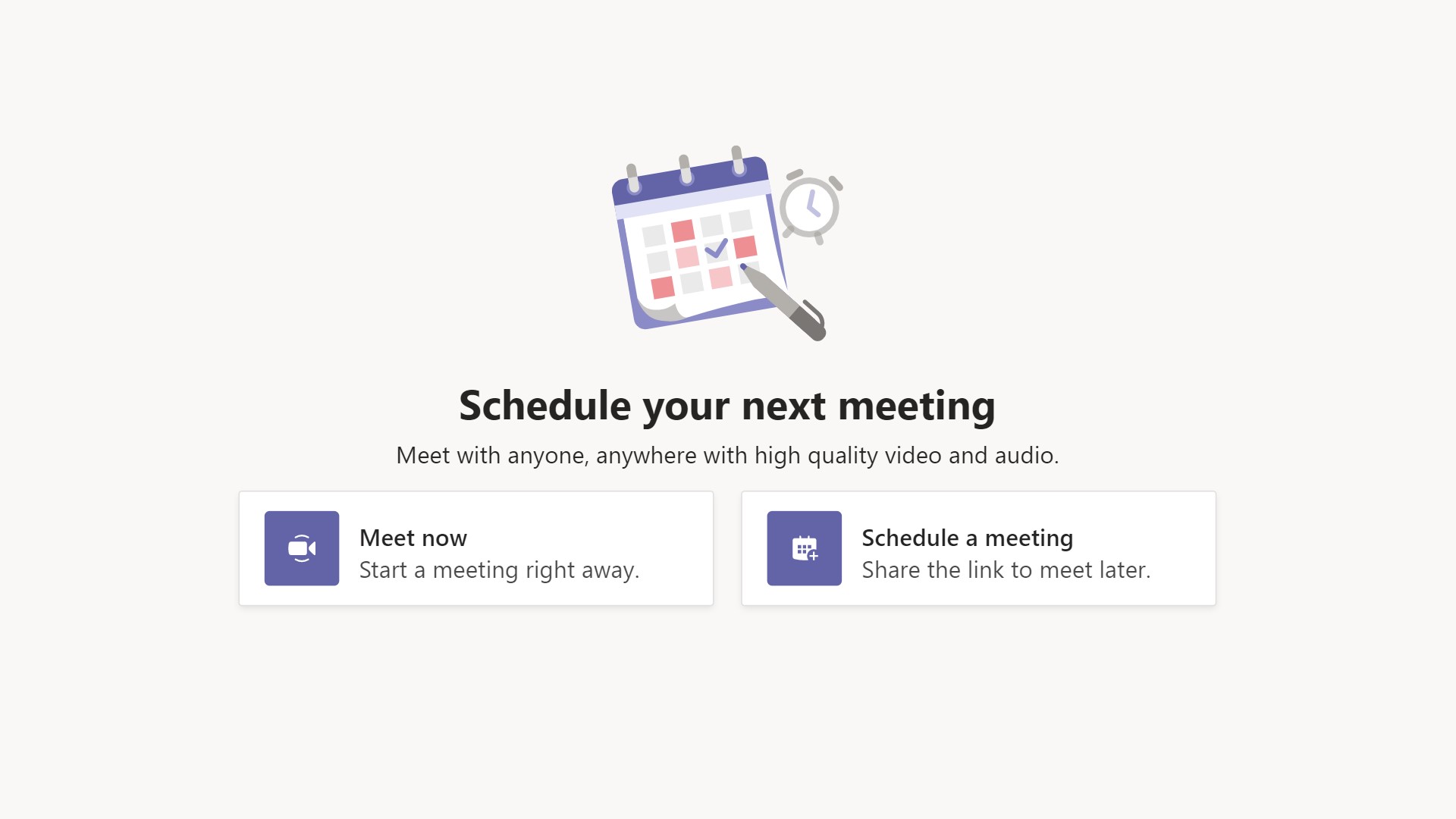 Schedule a meeting microsoft teams