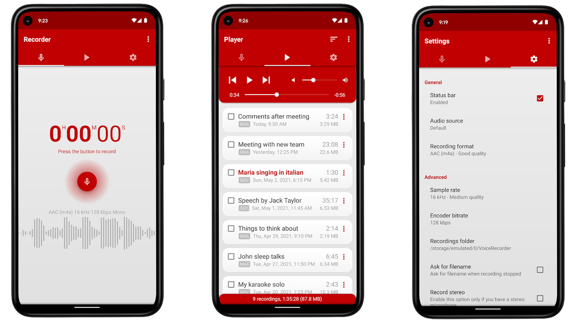 Voice Recorder Pro screenshot 2021