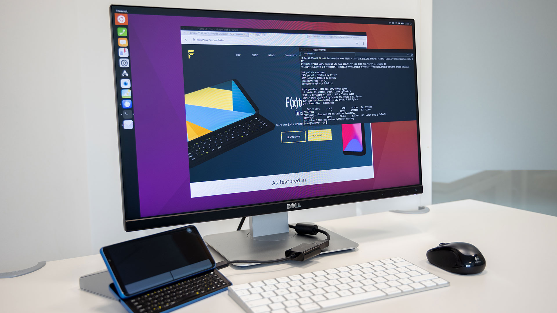 fxtec pro1 x phone ubuntu linux desktop